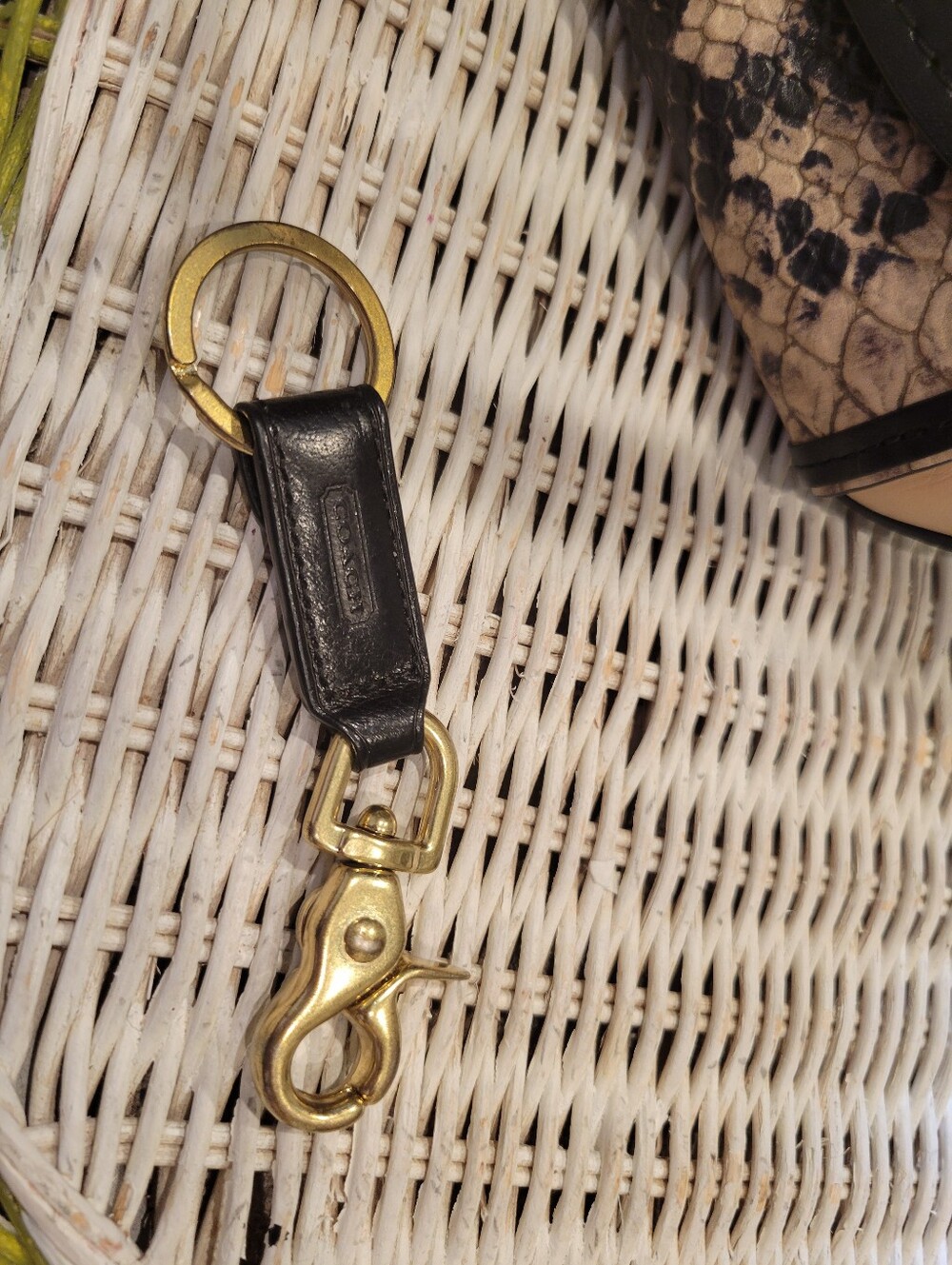 Coach Black And Tan Drifter Snake Print Bag Purse Removable Shoulder Strap - Picture 12 of 13